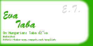 eva taba business card